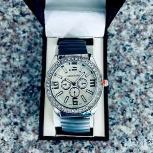 Massini Women’s Crystal Accents Watch- NWT